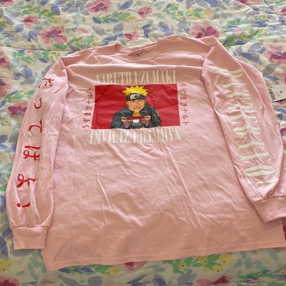 Pink long-sleeved Naruto Shirt - Picture 1 of 4